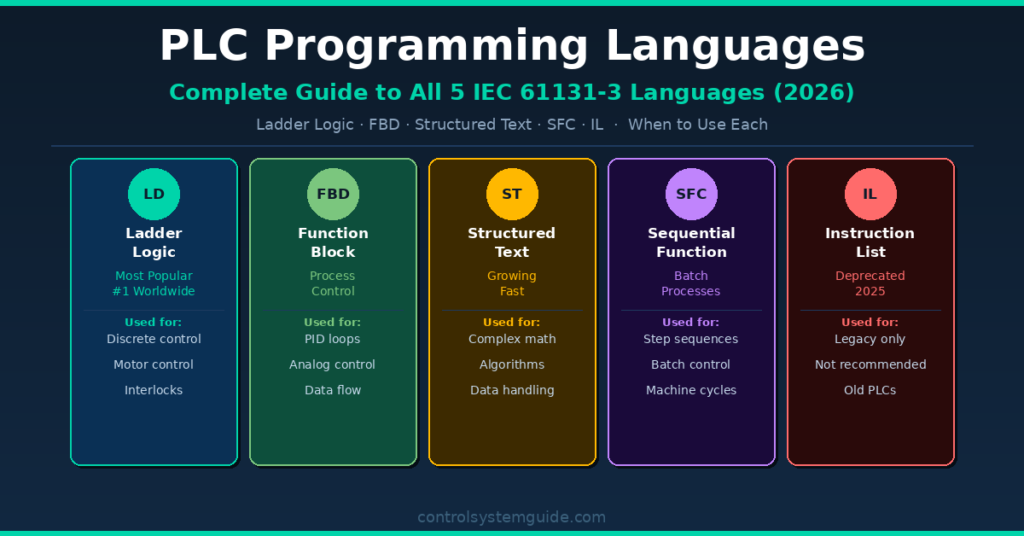 plc programming languages all 5 iec 61131-3 explained 2026