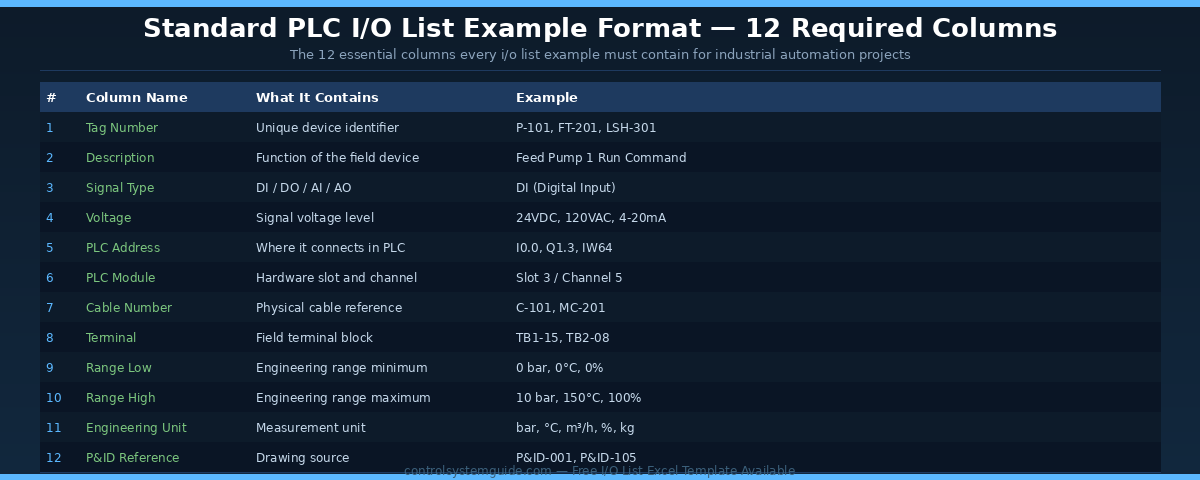 Electrical Test Matrix Example PLC IO List Example – The Best Complete Guide with 5 Tables (2026)