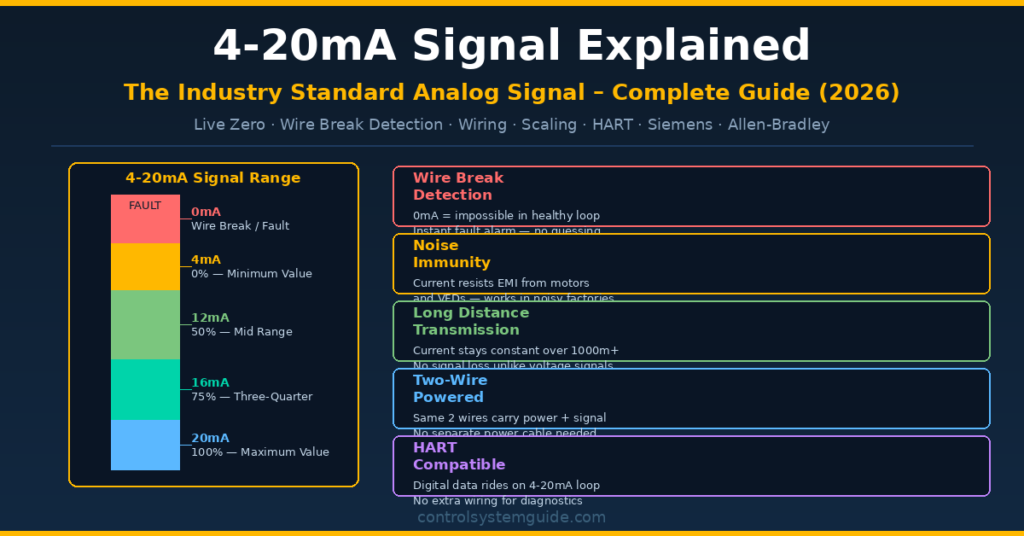 4-20mA signal explained live zero wire break detection industry standard complete guide 2026